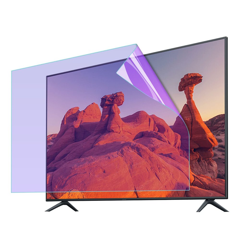 JHZDX 32-75 Inch TV Screen Protector, Anti-Glare Anti Blue Light Anti Scratch Film, 4-Sided Ring Glue Screen Matte Protector, for Sharp, Sony, Samsung, Hisense, LG Etc,75"(1645 * 930mm)