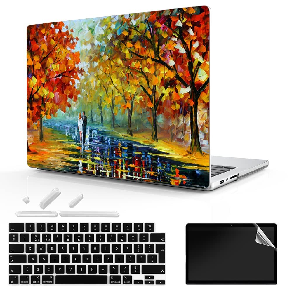 TeDaWen for MacBook Pro 16-inch Protective case 2021 model-A2485 M1 Pro/M1 Max chip and Touch ID, with Keyboard Cover, Plastic Hard Shell Protective Cover, Painting-8