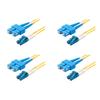SpeedyFiberTX 4-Pack 1.5 Meter LC/U to SC/U Fiber Patch Cable, Corning SMF-28 Singlemode 9/125um Ultra Optical Fiber, OS1/OS2 Compatible, Duplex Yellow Riser OFNR Cable Jacket view 1