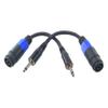 WJSTN 1/4 to speakon Adapter,1/4" ts Male to speakon Adapter Patch Speaker Cable,6in 2 Pack view 1