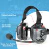 Carbon Fiber Style Behind The Head Two Way Radio Headset with Cord Cable, Volume Control Knob, 3.5mm Input Jack for Kenwood and BaoFeng 2-Pin Radios view 4