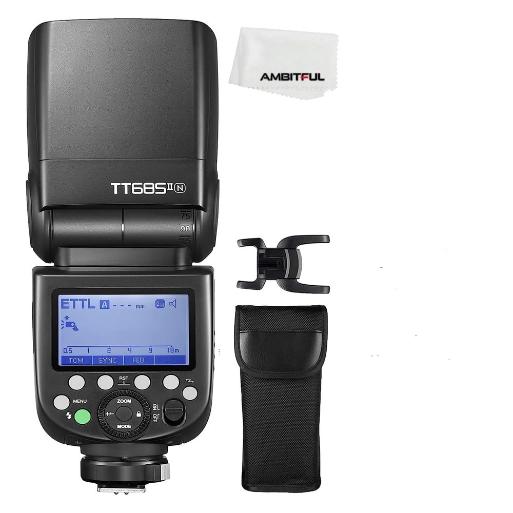 Godox TT685IIN TT685II-N Flash Strobe GN60 TTL Speedlite HSS 1/8000s GN60 2.4G Wireless X System Camera Flash Speedlite for Nikon Cameras
