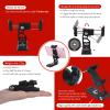 IFOOTAGE Phone Tripod Mount, Smartphone Tripod Adapter with 38mm/50mm Base Plate Adapter for Video Live Stream Vlog TikTok Selfie - Black view 3