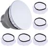 5 Pieces 7 Inches/ 18 cm Standard Diffuser Light Sock Cloth White Lampshade Reflector Lamp Sock for Studio Strobe Reflector view 1
