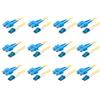 SpeedyFiberTX 12-Pack 8 Meter LC/U to SC/U Fiber Patch Cable, Corning SMF-28 Singlemode 9/125um Ultra Optical Fiber, OS1/OS2 Compatible, Duplex Yellow Riser OFNR Cable Jacket view 1