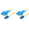 SpeedyFiberTX 2-Pack 65 Meter LC/U to SC/U Fiber Patch Cable, Corning SMF-28 Singlemode 9/125um Ultra Optical Fiber, OS1/OS2 Compatible, Duplex Yellow Riser OFNR Cable Jacket view 1