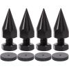 Flushbay 4 Pack Speaker Spikes Floor Protectors Adjustable Speaker Isolation Spikes M8 Black for Subwoofer CD DVD Player Audio Amplifier Turntable Recorder Chassis with Speaker Isolation Feet Pad (M8) view 1