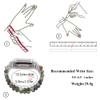 C&L Accessories Compatible with Fitbit Charge 5/Charge 6 Bands, Natural Gemstone Beaded Handmade Adjustable Bracelet Replacement Bands for Women (Indian Agate) view 2