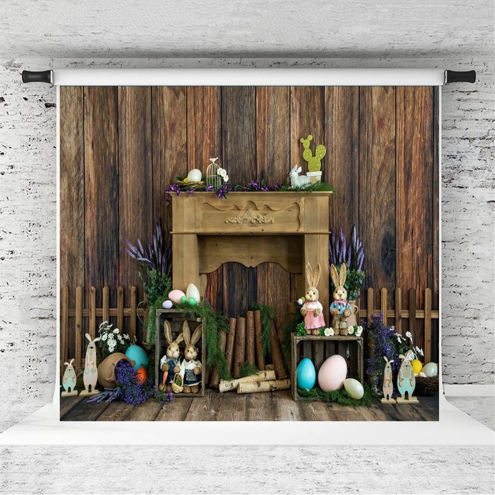 Kate Easter Backdrops for Photogrpahy Home Decoration Spring Background, 10x6.5ft