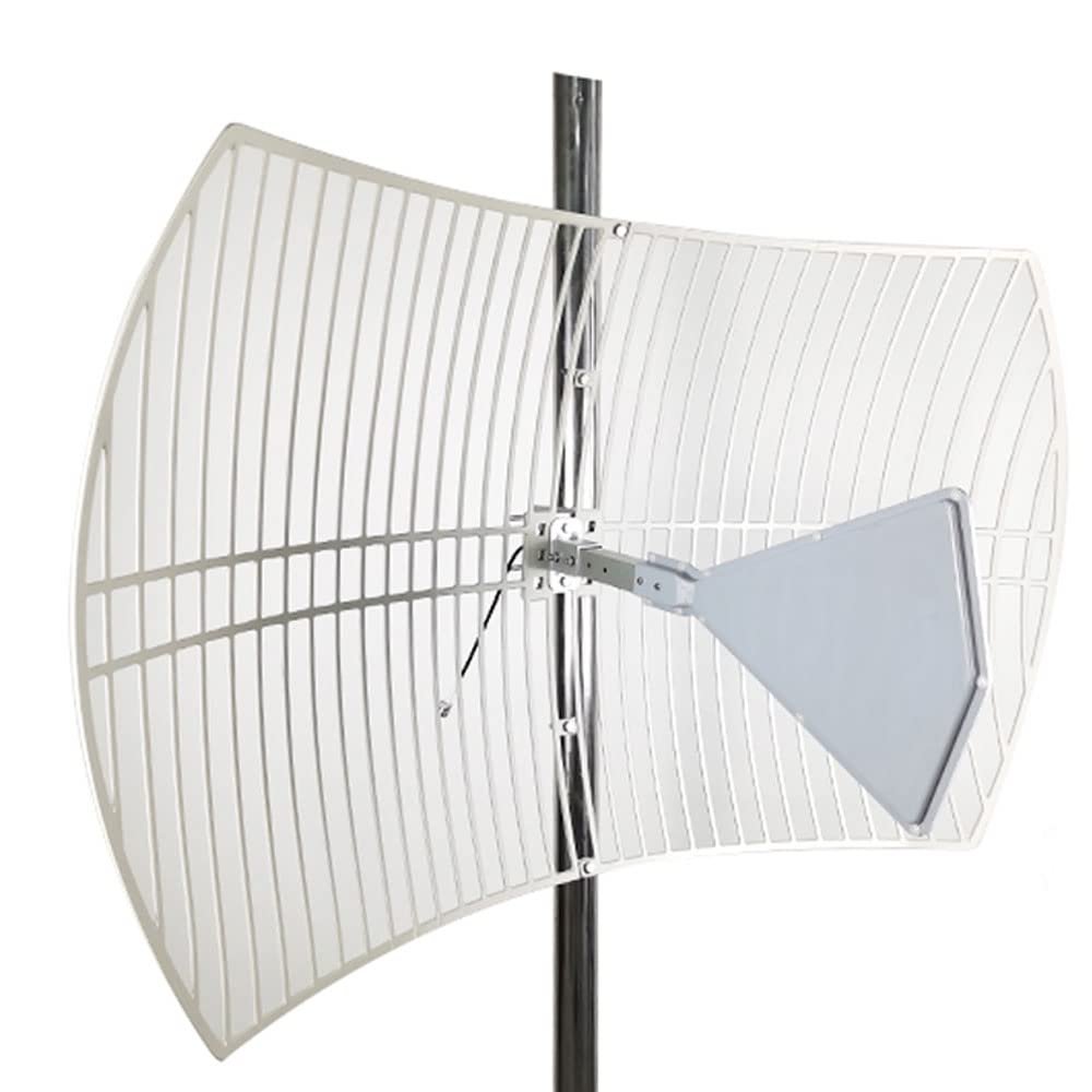 Cellular Antenna-Outdoor Parabolic Antenna Long Range-High Gain 26dbi 600-6500mhz LTE WiFi 4G 5G GSM-for Signal Booster-Works for All Carriers-Weatherproof