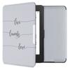 kwmobile Case Compatible with Amazon Kindle Paperwhite Case - eReader Cover - Live, Laugh, Love Black/Light Grey view 1