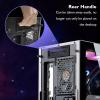 BBNB Gaming Case, Mid - Tower PC Gaming Case M-ATX/ITX - Front I/O USB 3.0 Port - Tempered Glass Side Panell - 6 Fan Position -Color Fan (Size : 3fans) view 3