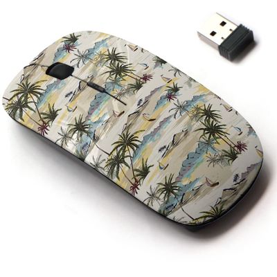 2.4G Wireless Mouse with Cute Pattern Design for All Laptops and Desktops with Nano Receiver - Beautiful Island