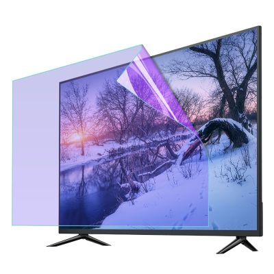 JHZDX 32-75 Inch Anti Glare TV Screen Protector Anti Blue Light Filter Anti-Reflection Anti Filgerprint Anti Scratch Film Protect Your Eyes Dust-Proof Anti-Radiation Filter,32"(698 * 392mm)