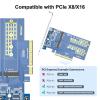 10Gtek Dual M.2 NVMe SSD Adapter Card - PCIe 3.0 x8 Slot (M-Key), Supports 2X NVMe Drives via Bifurcation | Requires BIOS Split Support | High-Speed Storage Expansion for Desktop PCs view 2