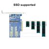 10Gtek Dual M.2 NVMe SSD Adapter Card - PCIe 3.0 x8 Slot (M-Key), Supports 2X NVMe Drives via Bifurcation | Requires BIOS Split Support | High-Speed Storage Expansion for Desktop PCs view 4