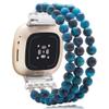C&L Accessories Bracelet Compatible with Fitbit Versa 3/Fitbit Versa 4/Fitbit Sense 2/Fitbit Sense Bands for Women, Beaded Adjustable Gemstone Replacement Wristband Straps (Blue Tiger Eye) view 1