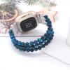 C&L Accessories Bracelet Compatible with Fitbit Versa 3/Fitbit Versa 4/Fitbit Sense 2/Fitbit Sense Bands for Women, Beaded Adjustable Gemstone Replacement Wristband Straps (Blue Tiger Eye) view 2