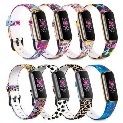 8 Pack Pattern Bands Compatible with Fitbit luxe Watch Band Wristband Strap Bracelet for Men Women,honecumi Luxe Classic & Special Edition Adjustable Sport Wristbands Replacement Accessory-Large Bands