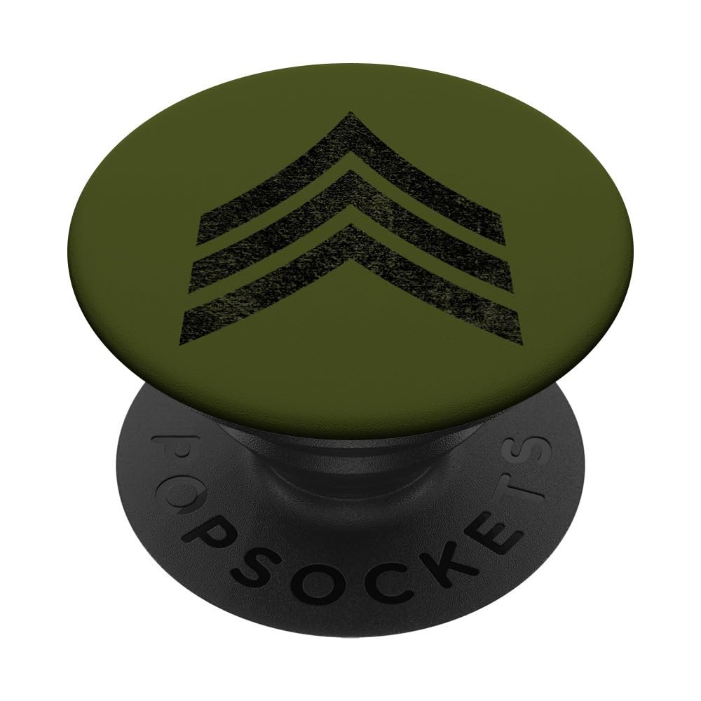 ARMY SERGEANT STRIPES SARGE RANK INSIGNIA PopSockets Adhesive PopGrip