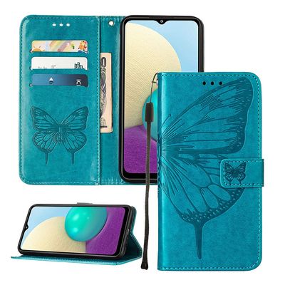 Asdsinfor Compatible with iPod Touch 7/ iPod Touch 6/iPod Touch 5 Wallet Case,with Credit Card Holder, for Women & Men,with Stand PU Leather Magnetic Closure Case for iPod Touch 7 Butterfly Blue YB