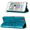 Asdsinfor Compatible with iPod Touch 7/ iPod Touch 6/iPod Touch 5 Wallet Case,with Credit Card Holder, for Women & Men,with Stand PU Leather Magnetic Closure Case for iPod Touch 7 Butterfly Blue YB view 4