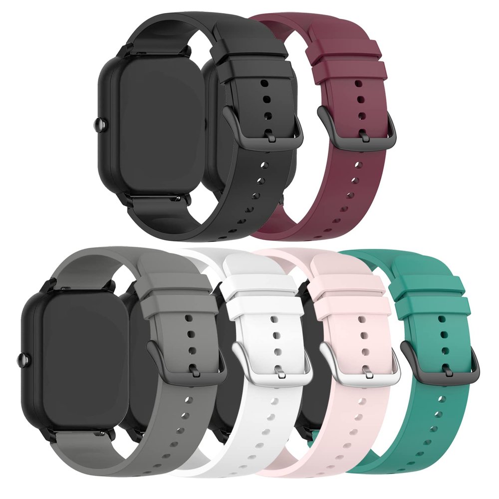 E ECSEM Bands Compatible with HuaWise Soft Silicone Sports Bands Replacement Straps Women Men Wristbands Accessories for HuaWise Smartwatch