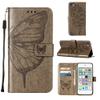 Asdsinfor iPod Touch 7/ iPod Touch 6/iPod Touch 5 Wallet Case,with Credit Card Holder, for Women & Men,with Stand PU Leather Magnetic Closure Case for iPod Touch 7 Butterfly Gray YB view 2