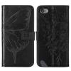 Asdsinfor iPod Touch 7/ iPod Touch 6/iPod Touch 5 Wallet Case,with Credit Card Holder, for Women & Men,with Stand PU Leather Magnetic Closure Case for iPod Touch 7 Butterfly Black YB view 3