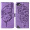 Asdsinfor iPod Touch 7/ iPod Touch 6/iPod Touch 5 Wallet Case,with Credit Card Holder, for Women & Men,with Stand PU Leather Magnetic Closure Case for iPod Touch 7 Butterfly Light Purple YB view 3