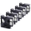 5Pack 1/4'' Heat Shrink Tube Labels + 5Pack 1/2'' Permanent Vinyl Label Tape Compatible with Dymo Rhino 4200 5200 6000 Label Makers view 2