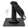 ENS Tailwind Pax S300 7" Latch and Key Lock Flexipole Plus Pole Mount PIN Pad Stand with Square Freestanding Mobility Base Plate, Black view 1
