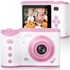 NCRD Kids Selfie Camera, Christmas Birthday Gifts for Boys, HD Digital Video Cameras, Portable Toy for Boy with 32GB SD Card (Color : Pink) view 1