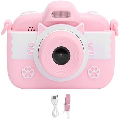 NCRD Kids Camera for Girls and Boys, 2.8 Inches Screen 20MP Video Camcorder Anti-Drop Children Selfie Camera, Camera for Kids with Games, Birthday Gift (Color : Pink)
