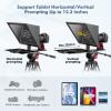 Desview TP150 teleprompter 15 inch High Display Mirror Aluminum Alloy Teleprompter with Remote Control Compatible with ipad DSLR Camcorders Easy Assembly with Carry Case for Video Making view 3