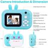 NCRD Camera for Kids Camera for Girls 24MP Kids Digital Camera, 2.4" Screen Toddler Camera Kids Selfie Video Camera Children Toy Camera for Kids (Color : Blue) view 2