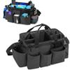 LoDrid Wearable Cleaning Caddy Bag with 4 Foldable Dividers, Black view 1