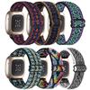6 Packs Elastic Nylon Bands Compatible with Fitbit Versa 4 / Fitbit Sense 2 / Fitbit Versa 3 / Fitbit Sense, Adjustable Nylon Replacement Straps Wristband for Fitbit Versa 3/4 for Women Men view 1