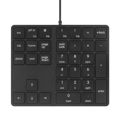 Merdia Numeric Keypads Wired Numpad 34 Keys External Mini Slim Keyboard Magic Force for Financial Cashier Securities-Black| Laptop Accessories | Num Pad | Number keypad for Laptop | Work Keyboard
