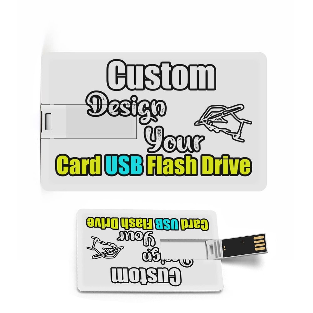 Custom Credit Card USB Flash Drive for Personal Company with Logo/Text/Photo, Personalized Gifts, Customizable USB Flash Disk 1GB 90PCS