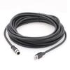 SZRMCC M12 Ethernet Cable D-Code 4 Pin Male to RJ45 Connector High Flex Cat5e Shielded Waterproof Network Cable for Industrial Camera Sensor (20m,Black) view 2