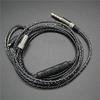 Black Volume Control MMCX Audio Cable Cord W/Mic for Shure se215/se425/se535 view 1