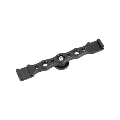 SZRIG Double End Shoe Mount Support Rail with 1/4" & 3/8" Thread Holes for Photo Studio