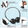 Flutesan 20 Pack Headphones Bulk Libraries Wired on Ear Headphones Over The Head Earphones for Boys Girls Adults(Black) view 2