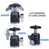 POYINCO Mini Ball Head with 1/4" Screw 3/8" Thread Mount Adapter 360 Degree Rotatable Aluminum Tripod Head for DSLR, Monopod, Phone, Gopro, Camcorder, view 3