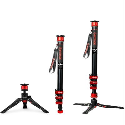 IFOOTAGE Camera Monopod Cobra 3 A180F, 71" Aluminum Professional Video Monopod with Tripod Base, Max Load 10KG