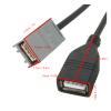 Pithsdp AUXin Audio Cable Adapter, AUX USB Audio Input Cable Adapter Cord for Honda Civic/Jazz/CR-V/Accord/Odyssey 2009-2013 view 2