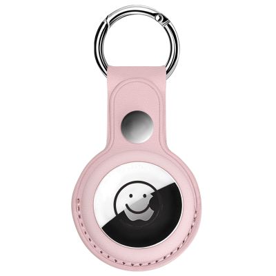 NeBuRing Leather Case,Key Ring Holder Protection Cover with Keychain Compatible for Mini Tracker -Pink
