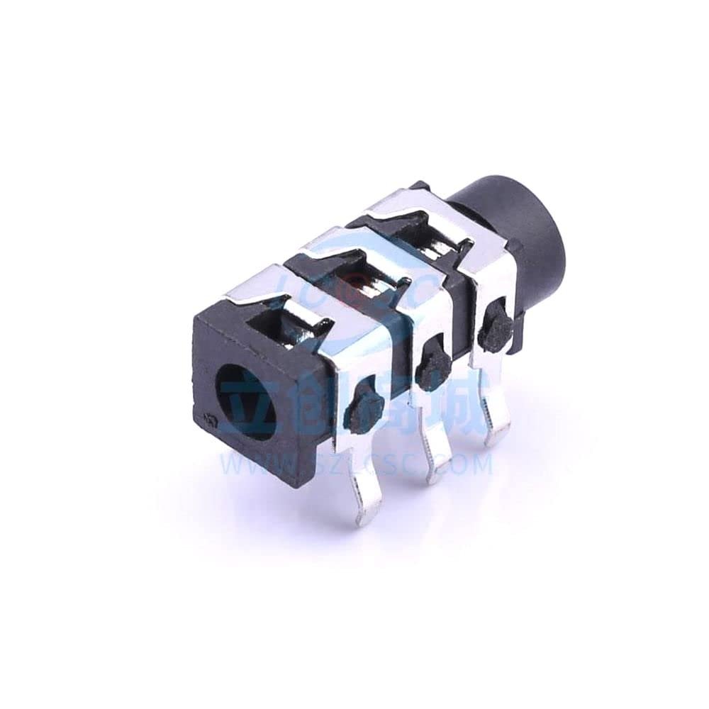 10 Pcs 3.5mm Headphone Holder 6P Audio Connector Plug-in 3.5mm Headphone Holder P J-3136-B