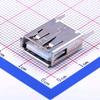 10 Pcs USB-A/F-1 * 4P H=15.0mm 180 Degree in-line Straight pin Female White Plastic Iron Shell USB Connector Plug-in TyP eA U-USBAS04P -F000 view 3